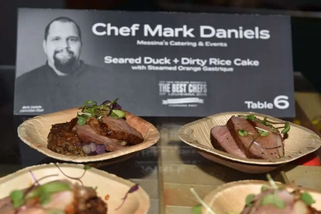 Messina’s catering & events’ own chef mark daniels named one of the 2019 best chefs in louisiana 2 a group of plates of food