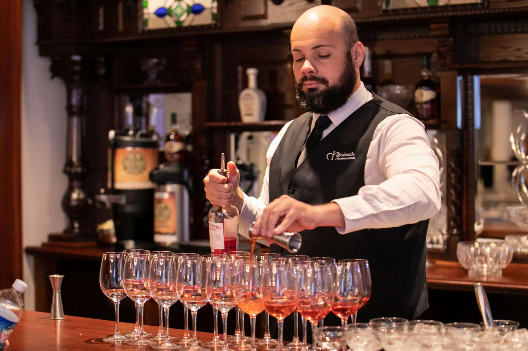 Person making drinks