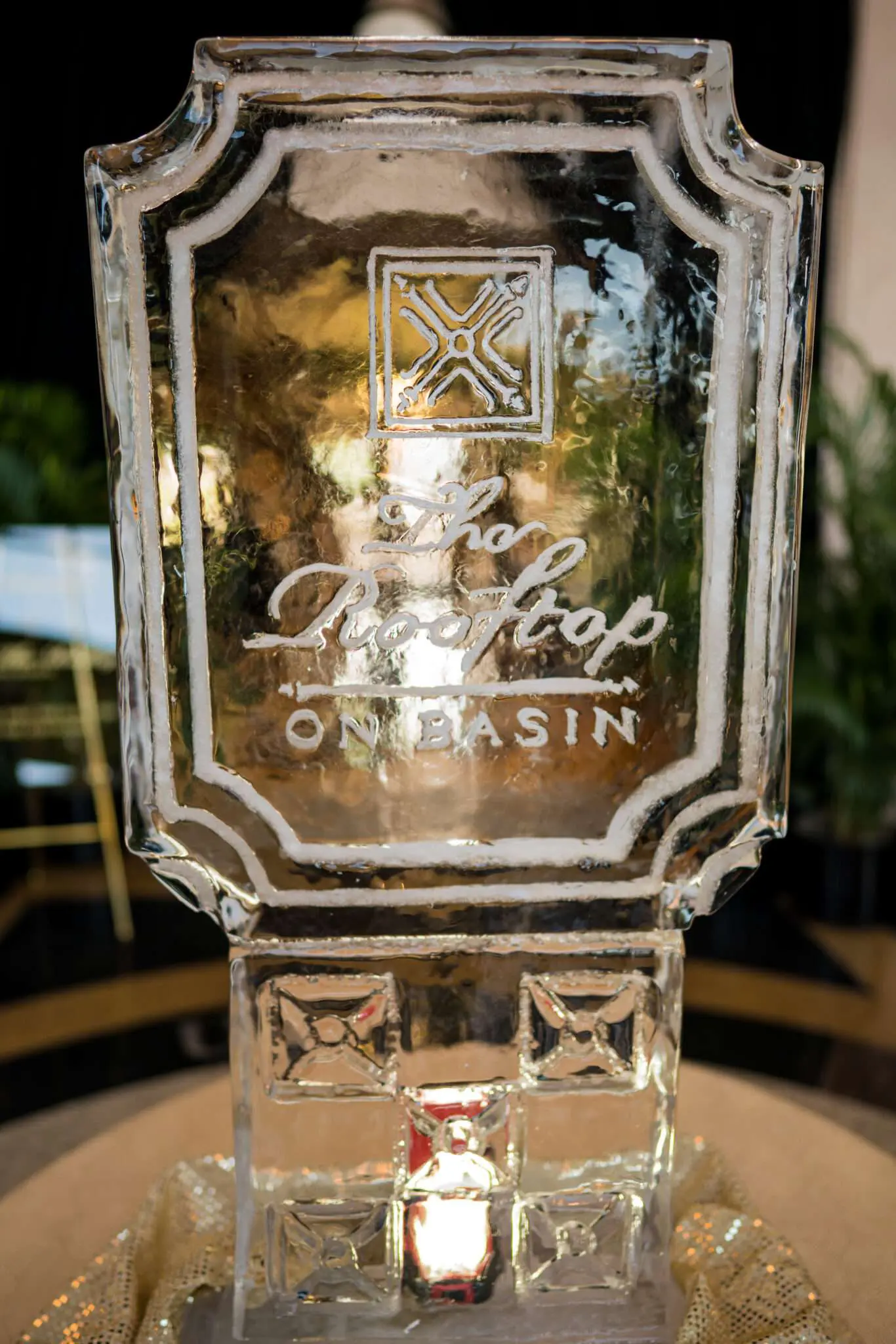 The rooftop on basin name plate