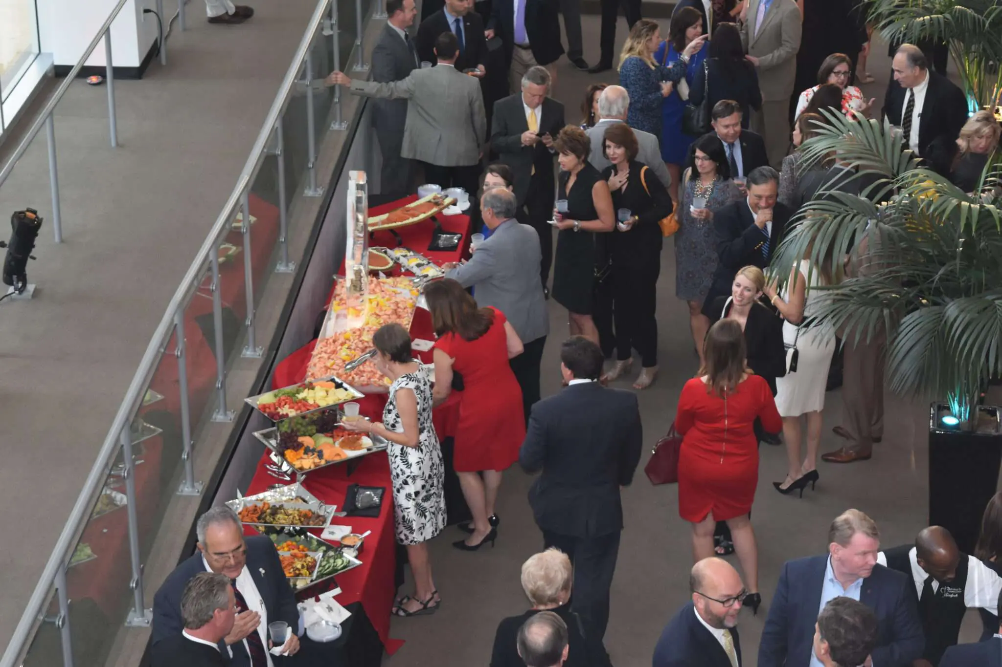 people gathered in hallway