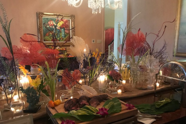 Messina’s Catering transforms a private residence dining room into a stunning event space.