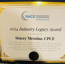 stacey messina receives nace 2024 industry legacy award