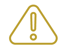 Gourmet to-go 3 caution icon
