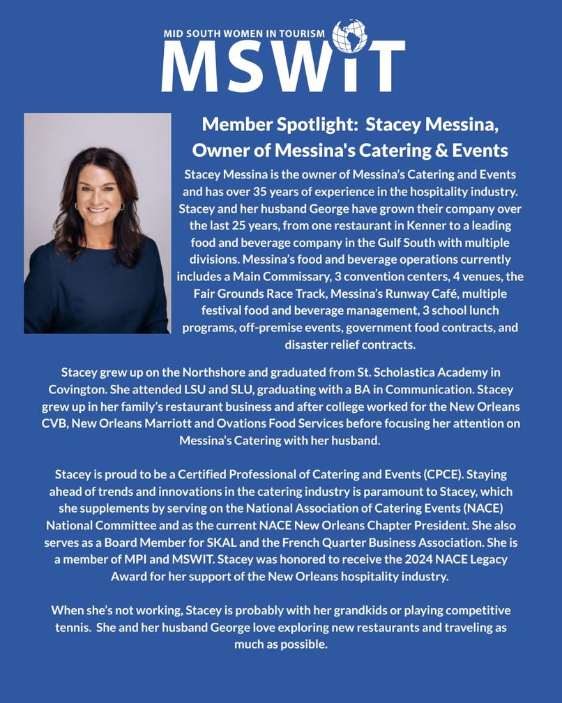 mid south women in tourism feature - stacey messina
