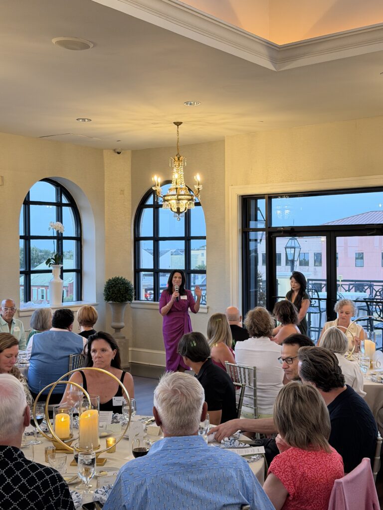 messinas nace legacy dinner at the rooftop on basin stacey messina speaking